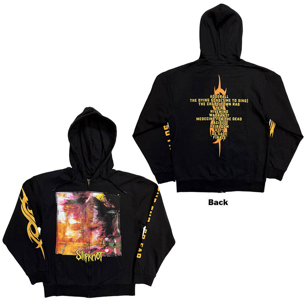 Slipknot The End, So Far Tracklist Zippered Hooded Sweatshirt Front