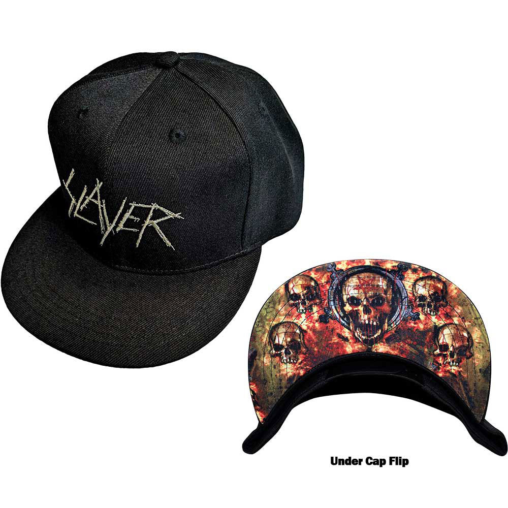 Slayer Scratchy Logo Baseball Cap Front