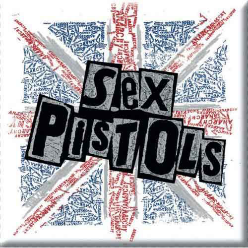 Sex Pistols Logo & Flag Magnet Front