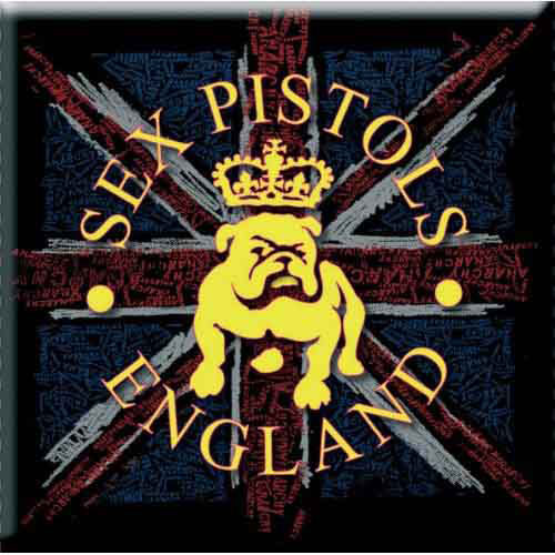Sex Pistols Bull Dog & Flag Magnet Front
