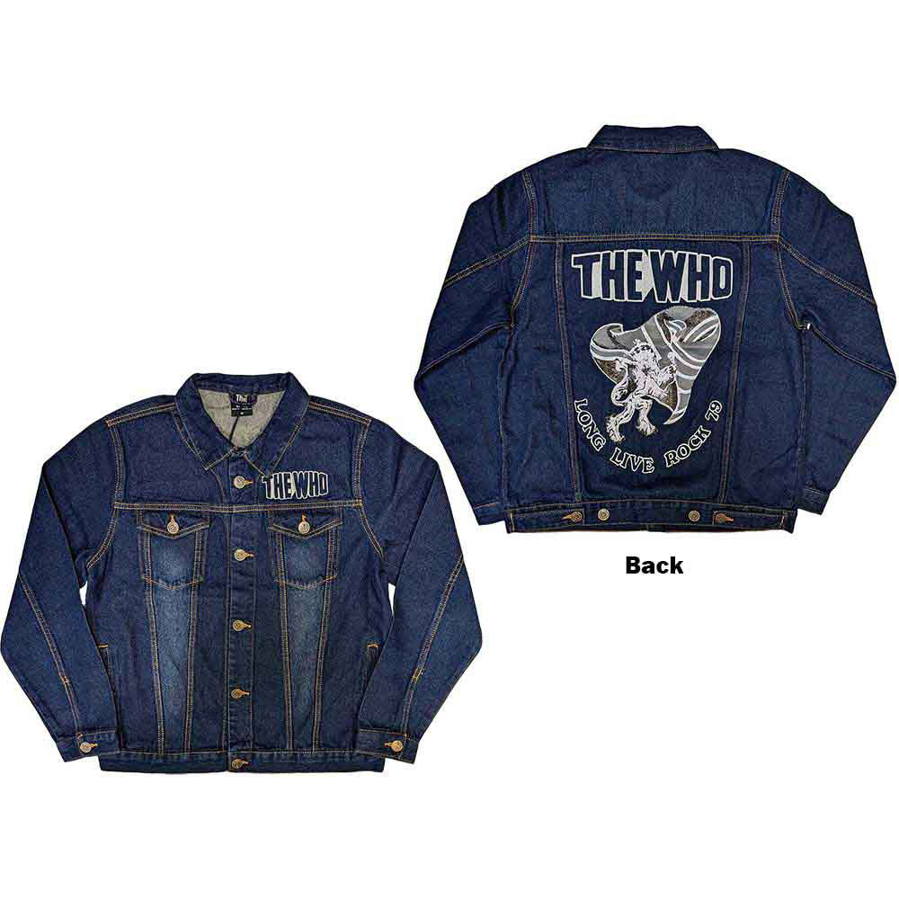 Who Long Live Rock Denim Jacket Front