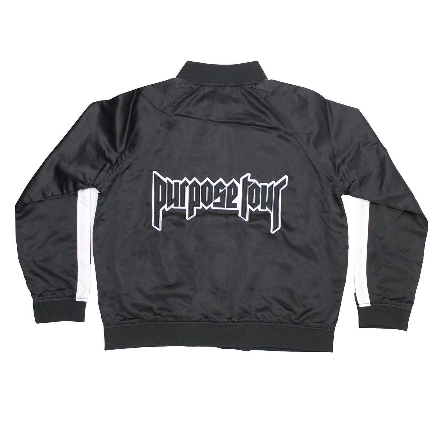 Justin Bieber Purpose Tour Embroidered Satin Jacket Jacket Back
