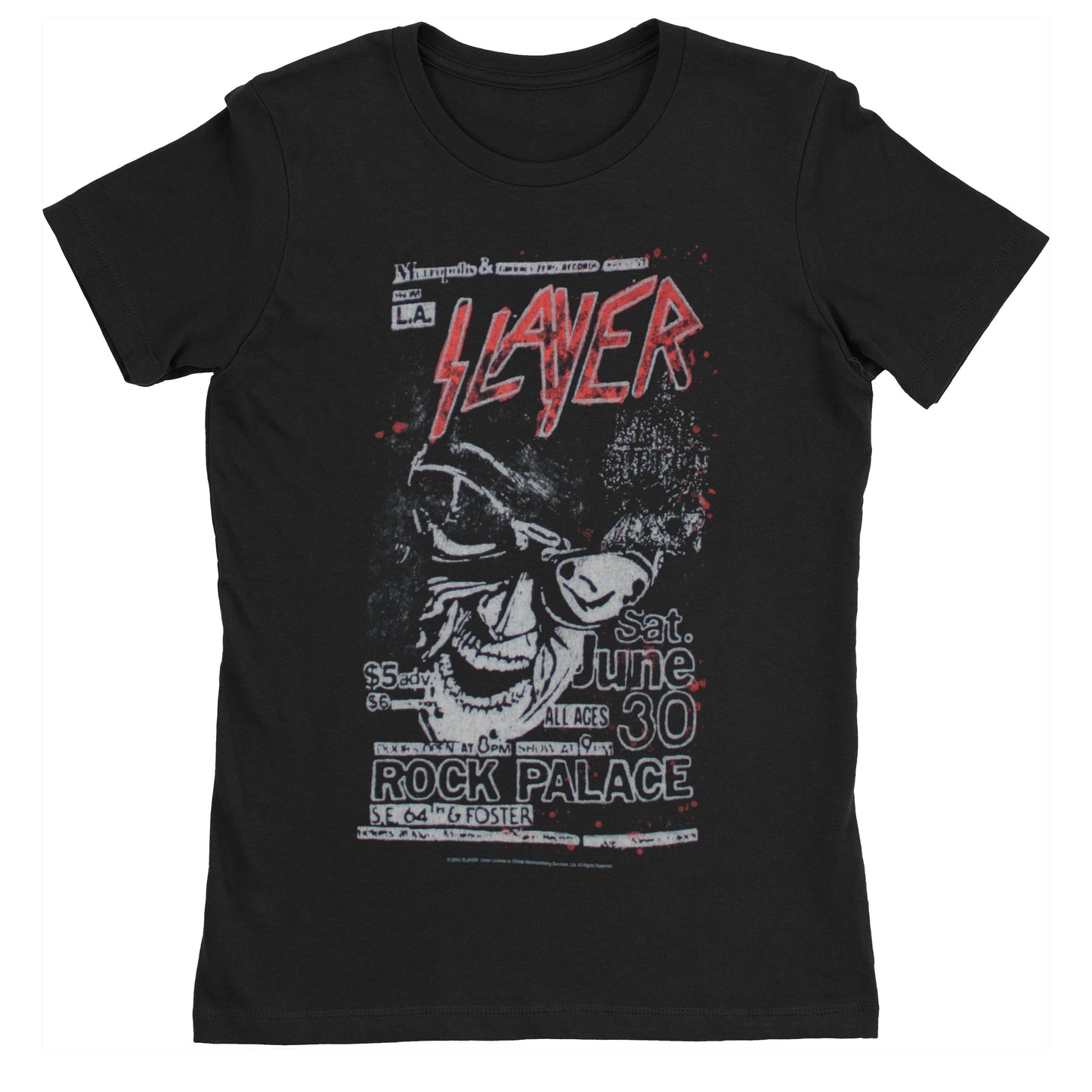 Slayer Rock Palace Junior Top Front