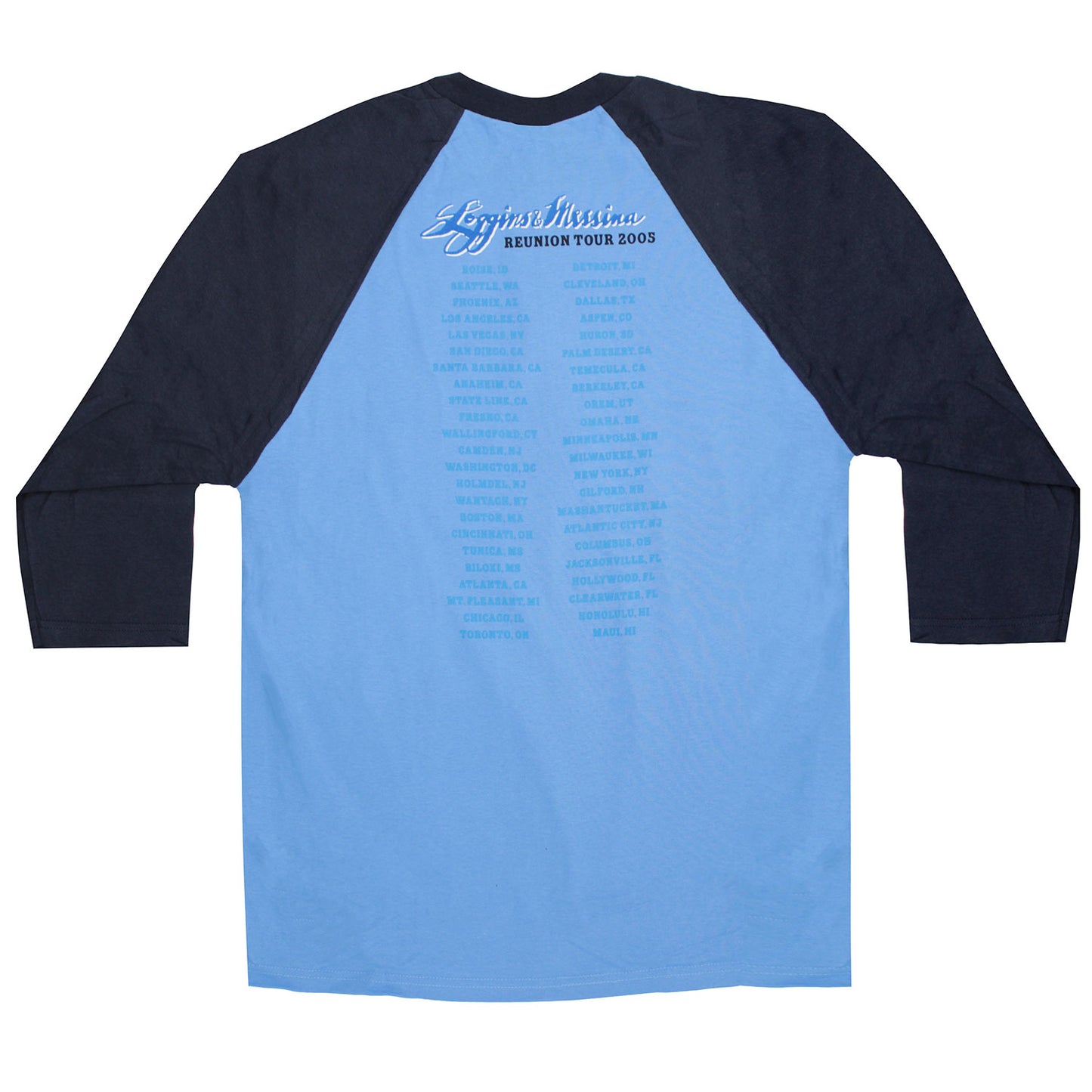 Loggins & Messina Reunion Tour 2005 Baseball Jersey Back