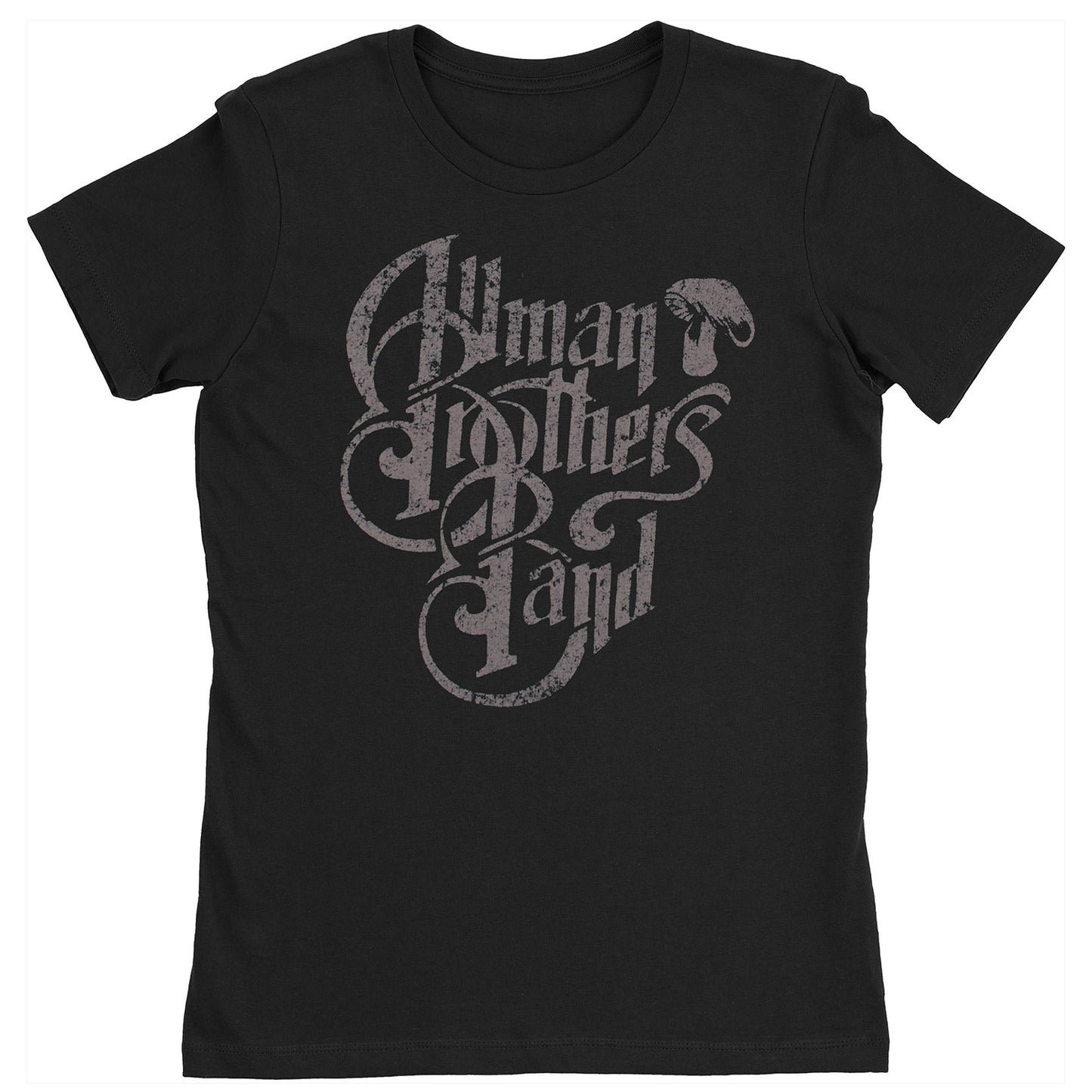 Allman Brothers Band Vintage Distressed Logo With Mushroom T-shirt Front