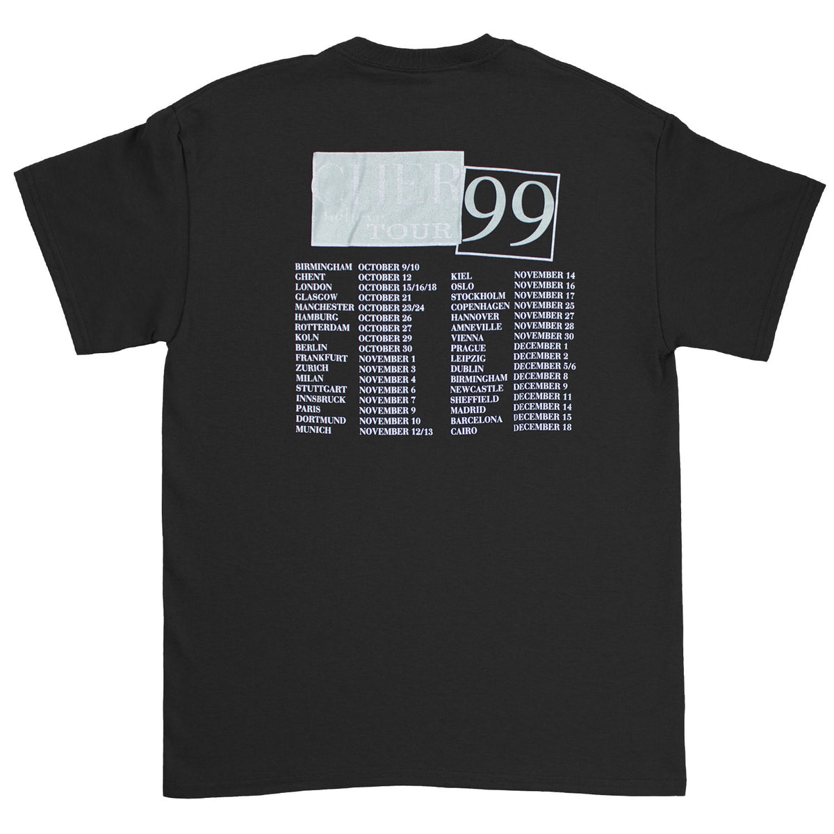 Cher believe Tour 99 T-shirt Back