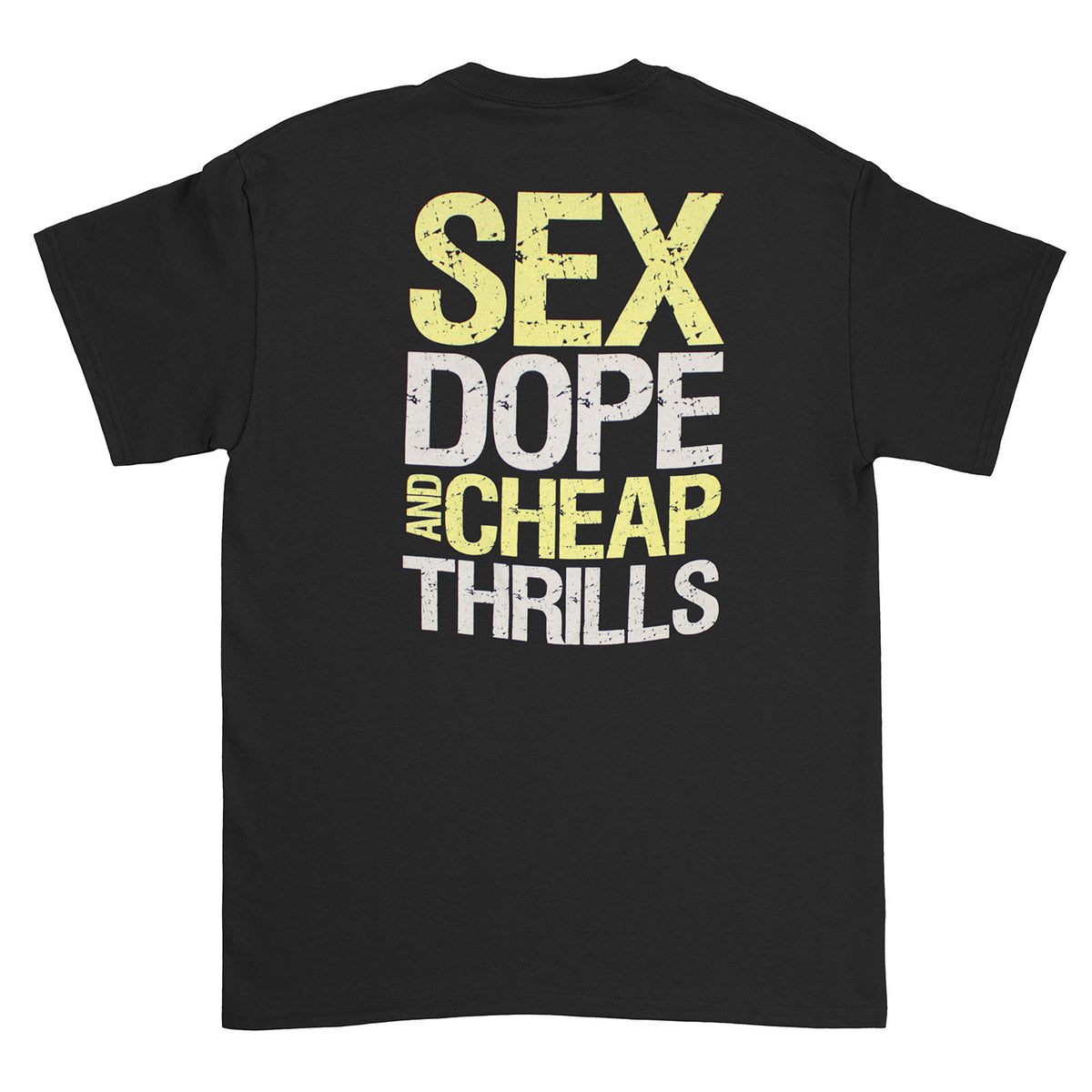 Janis Joplin Sex Dope And Cheap Thrills T-shirt Back