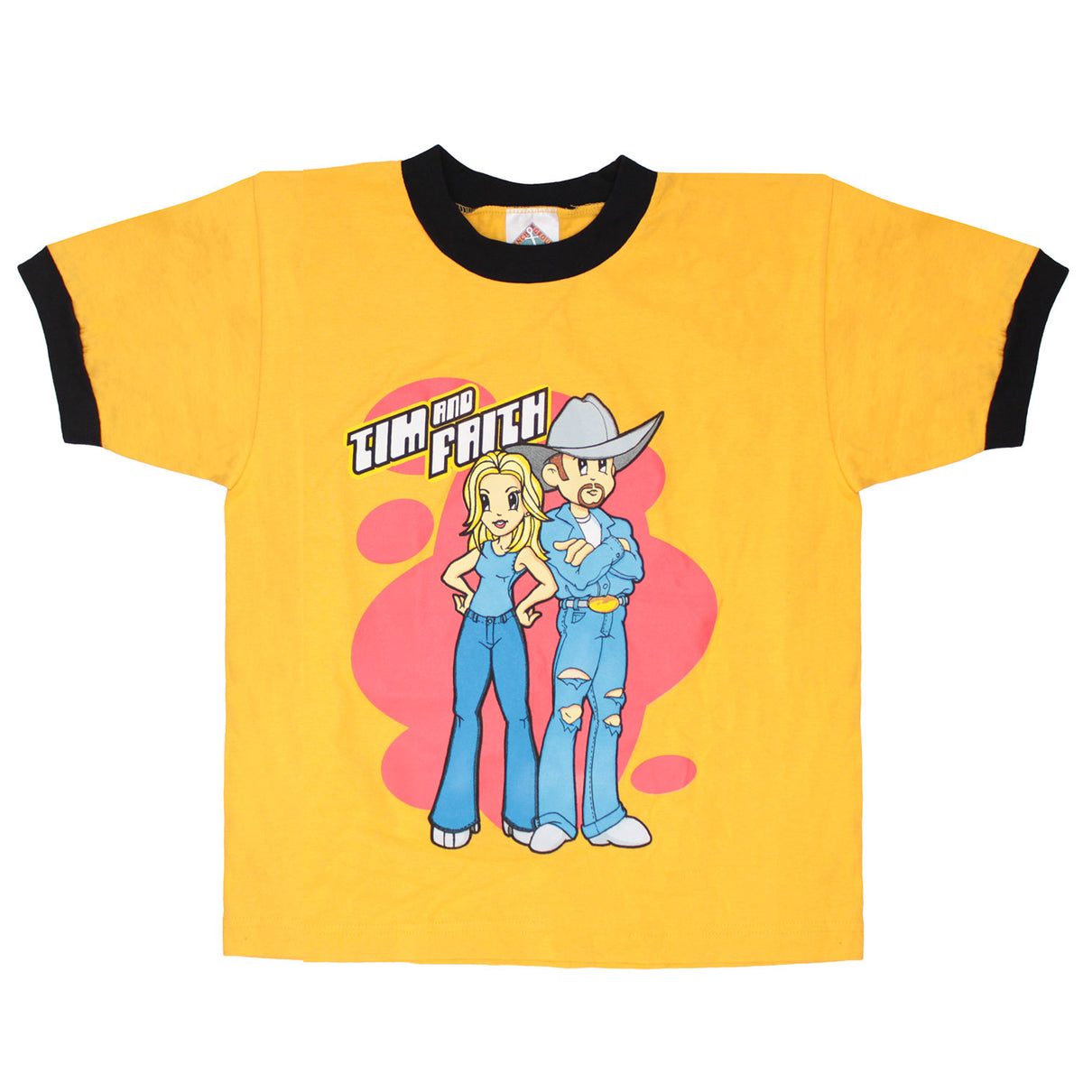 Tim Mcgraw Tim And Faith Cartoon Youth Ringer Tee T-shirt Front