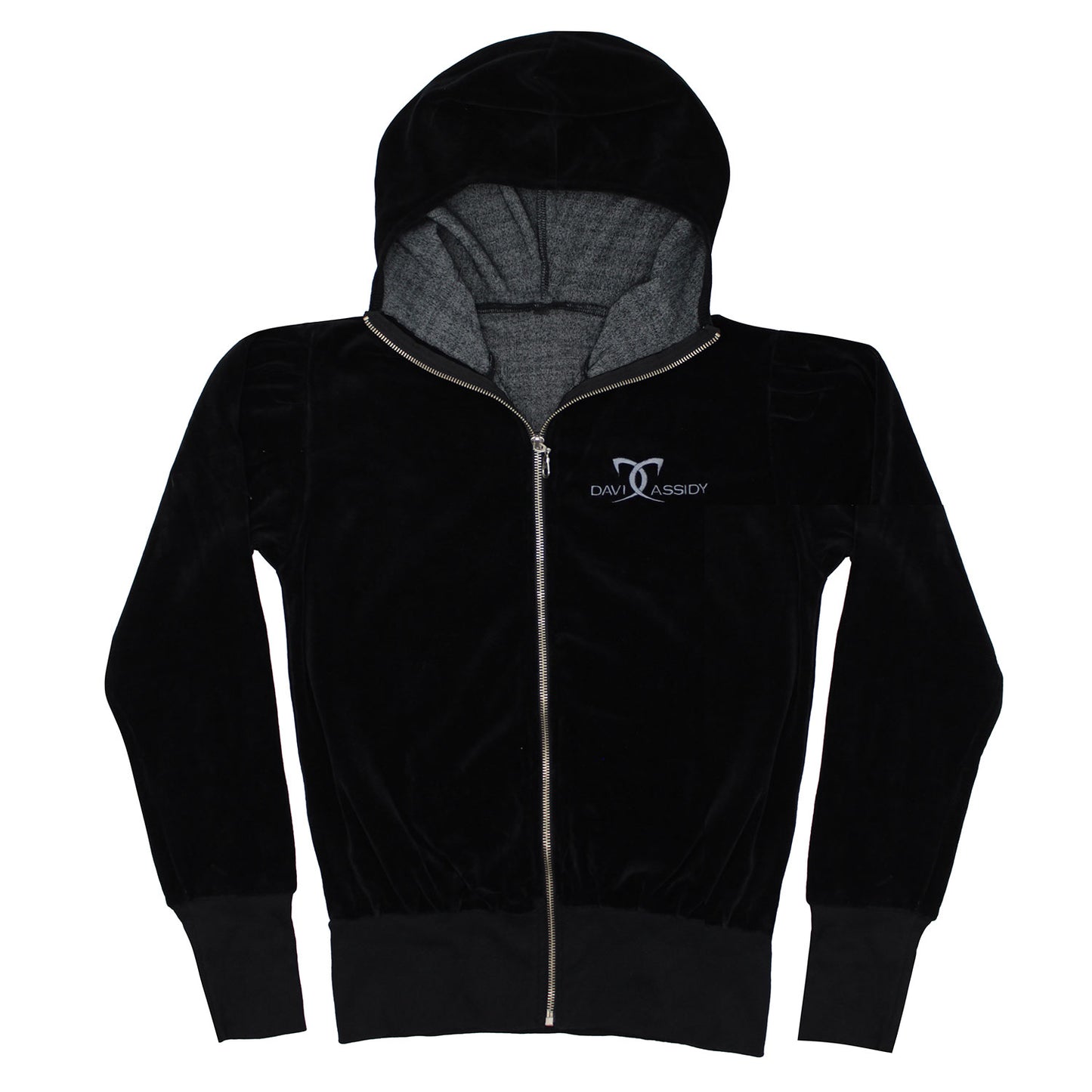 David Cassidy Embroidered DC Pocket Logo Fleece Hoodie Girls Jr Hooded Sweatshirt Front
