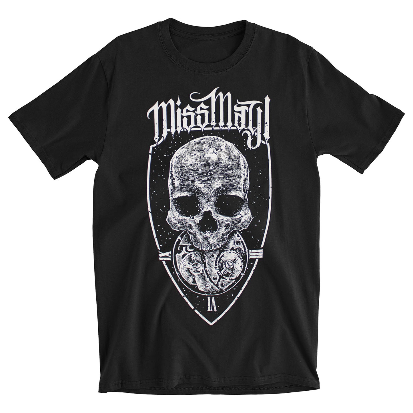 Miss May I Skull Shield T-shirt Front