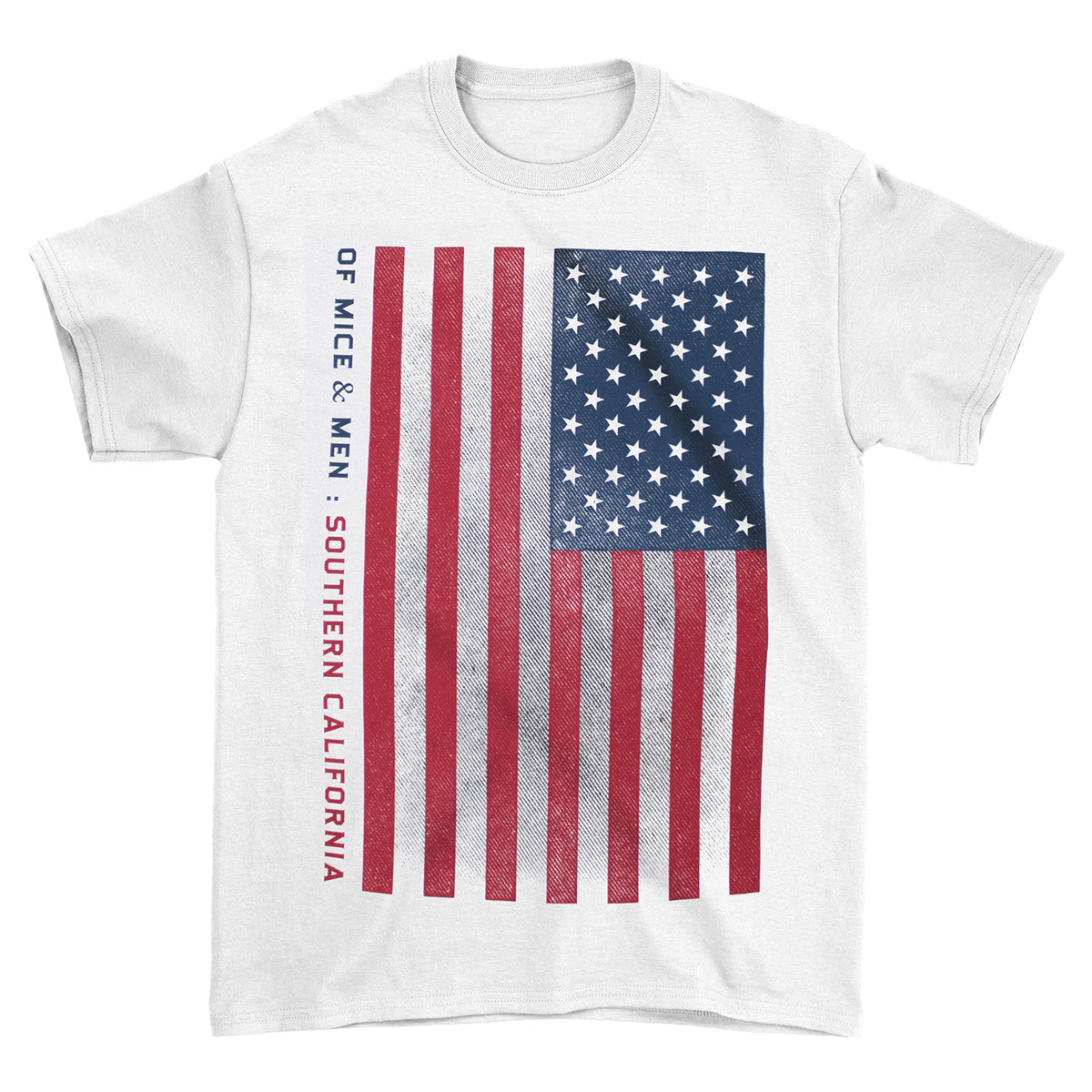 Of Mice & Men Southern California American Flag Logo T-shirt Front