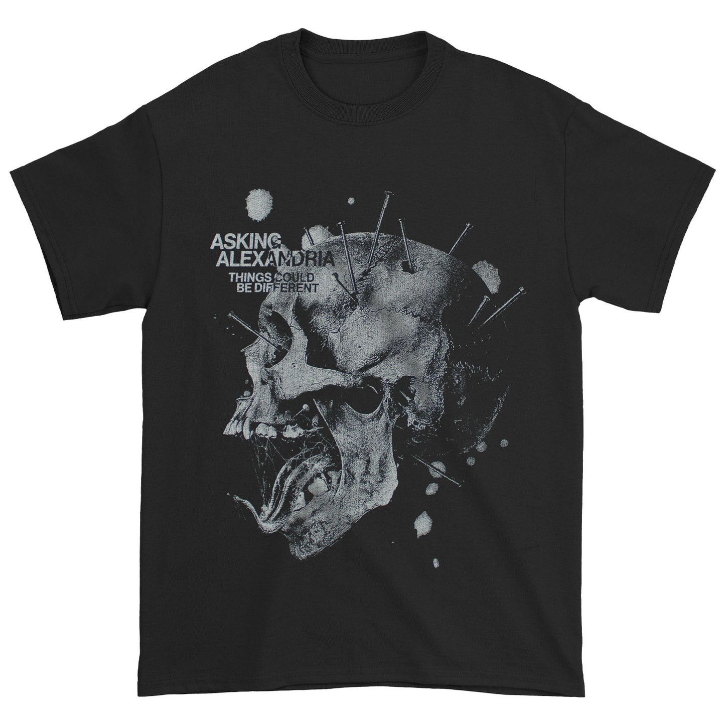 Asking Alexandria Screaming Skull T-shirt Front