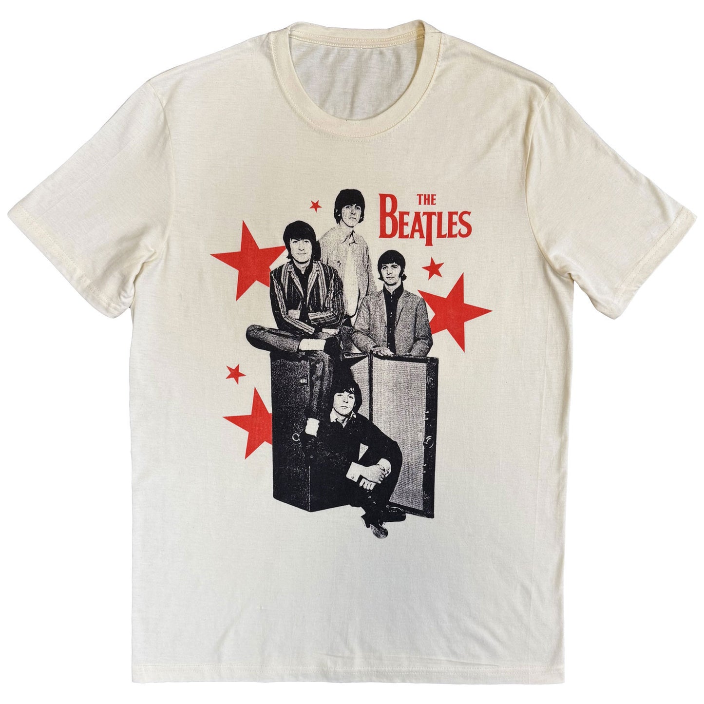 Beatles Red Stars T-shirt Front
