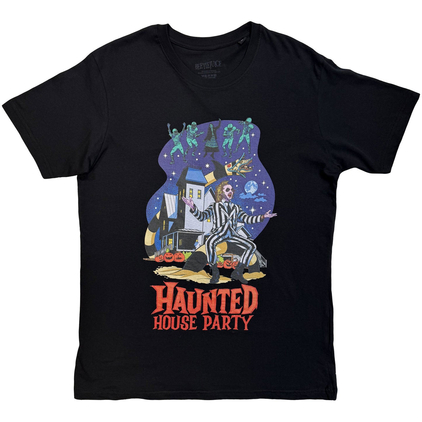 Beetlejuice Haunted House Party T-shirt Front