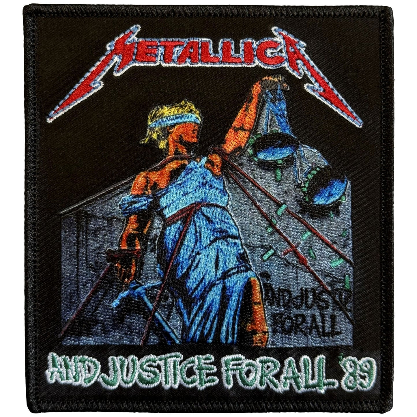 Metallica Justice Bright Colours Woven Patch Front