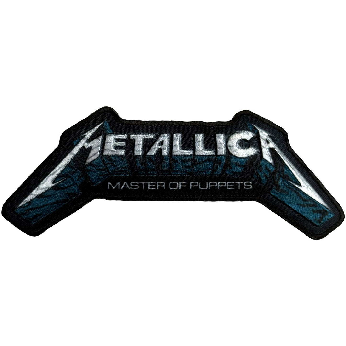 Metallica Master Of Puppets Blue Poster Logo Woven Patch Front
