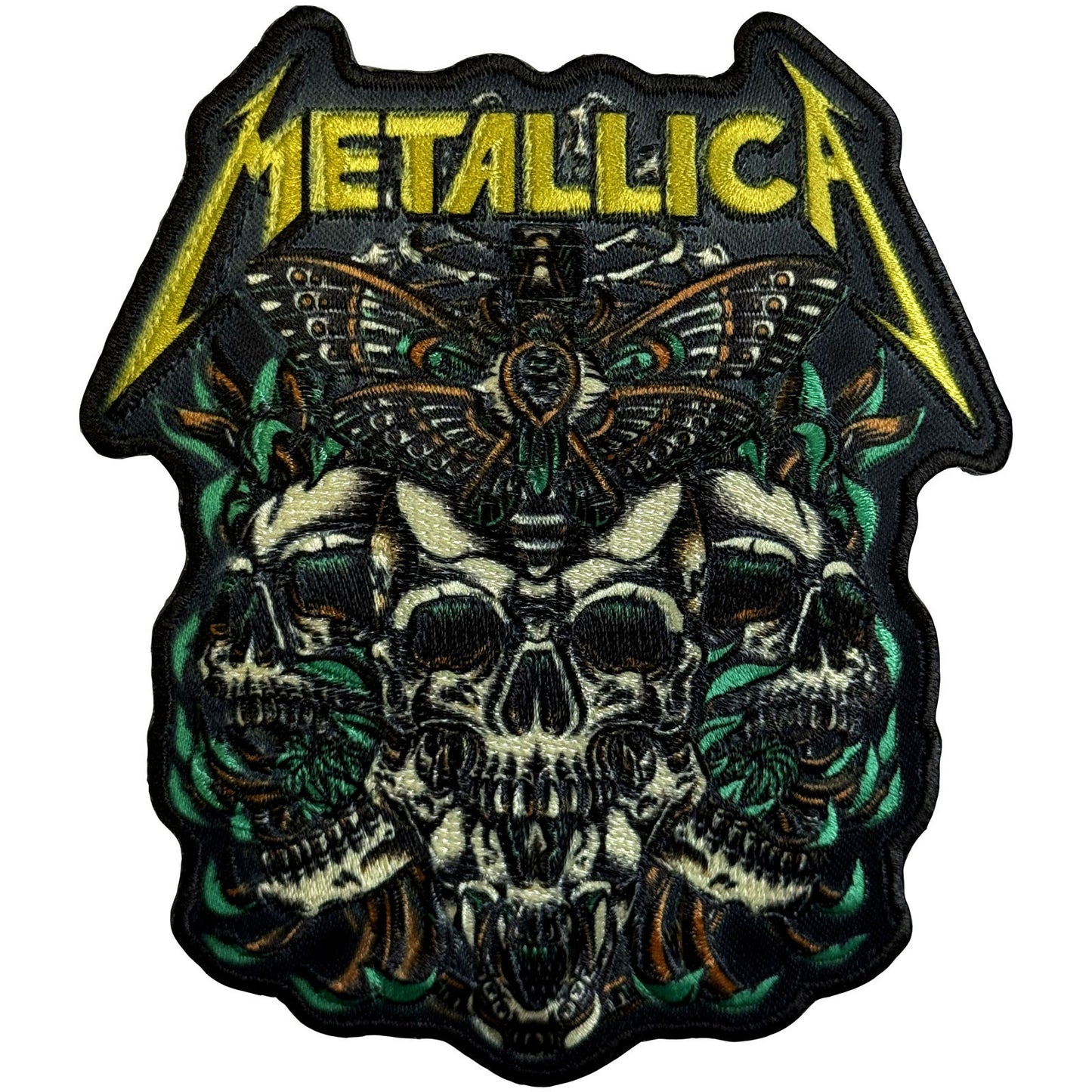 Metallica Moth Into Flame Woven Patch Front