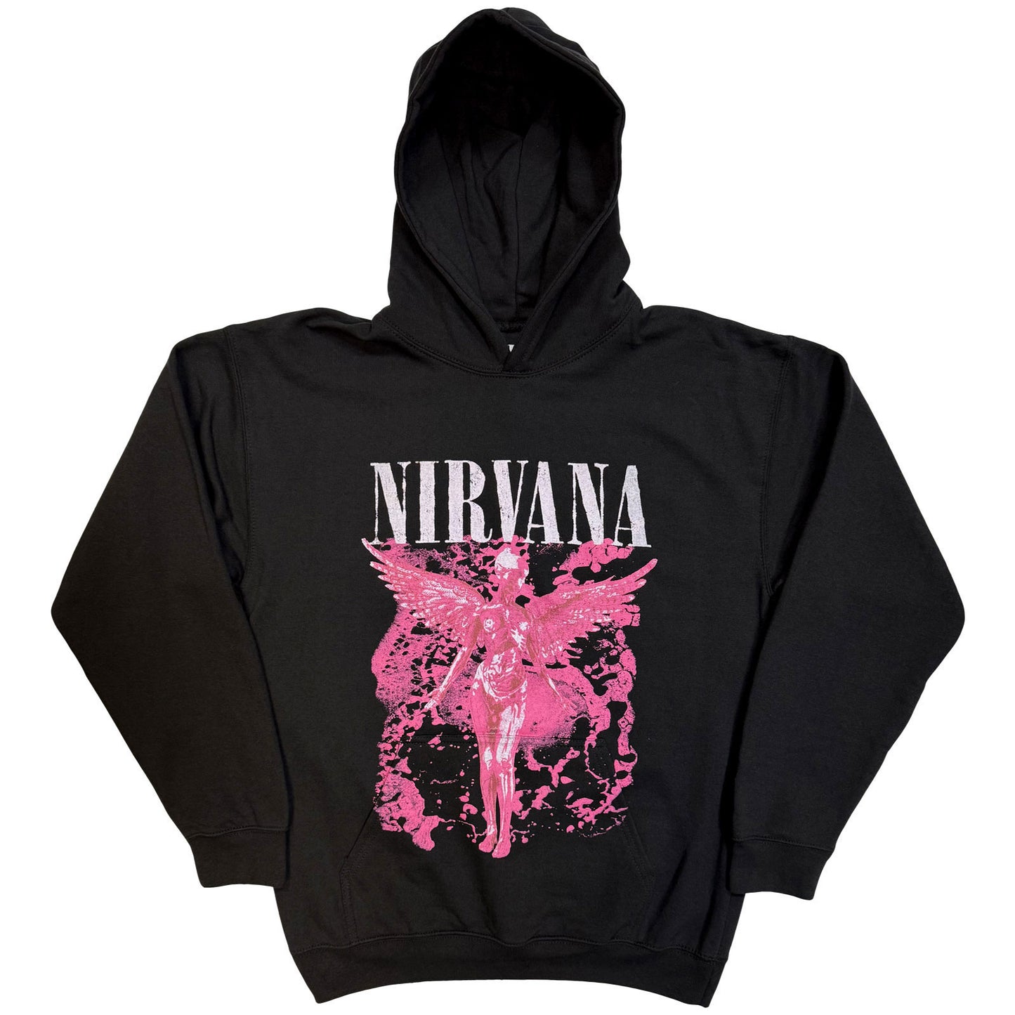 Nirvana Angel Red Hooded Sweatshirt Front