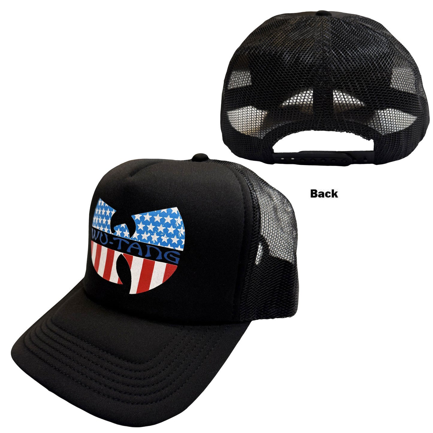 Wu Tang Clan Star-spangled Logo Trucker Cap Front