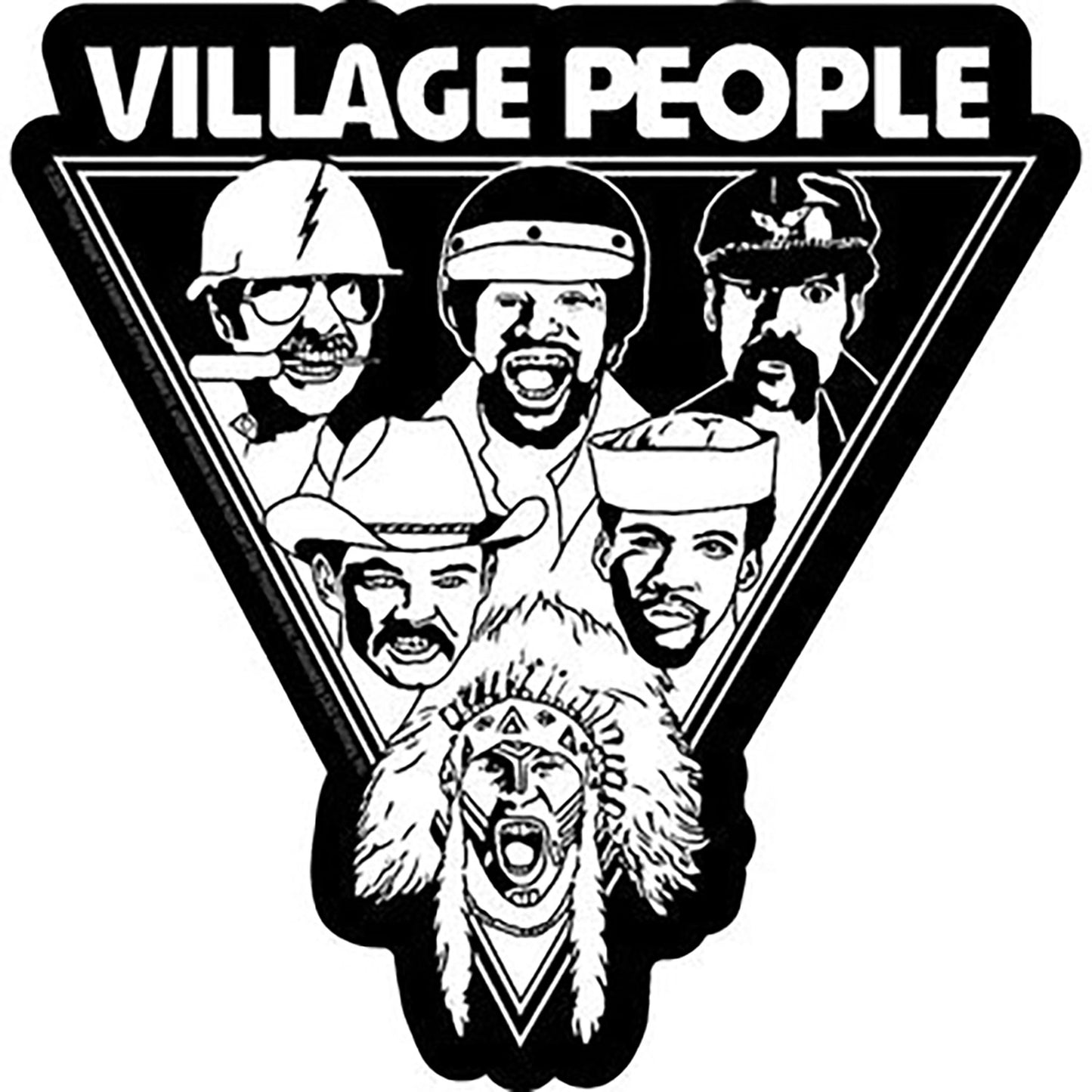 Village People Triangle Sticker Front