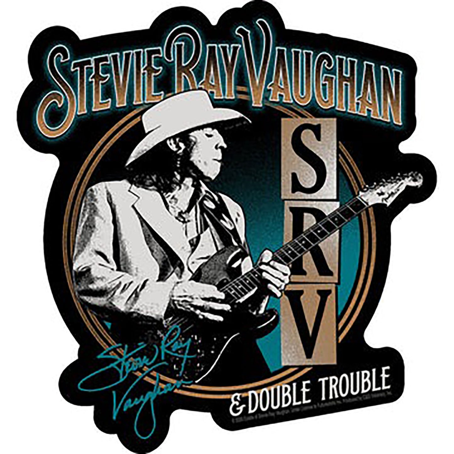 Stevie Ray Vaughan Circle Shot Sticker Front