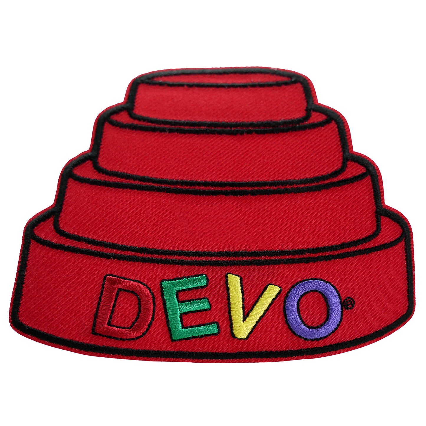 Devo Dome Hat Embroidered Patch Front