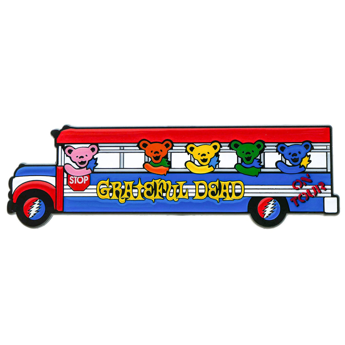 Grateful Dead Bear Bus Magnet Front