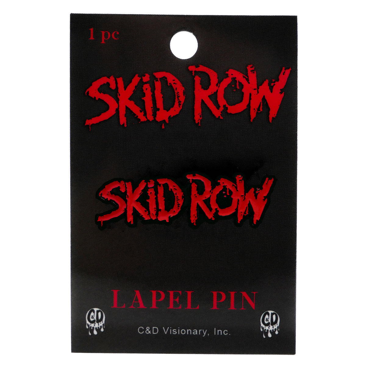 Skid Row Logo Pewter Pin Badge Back