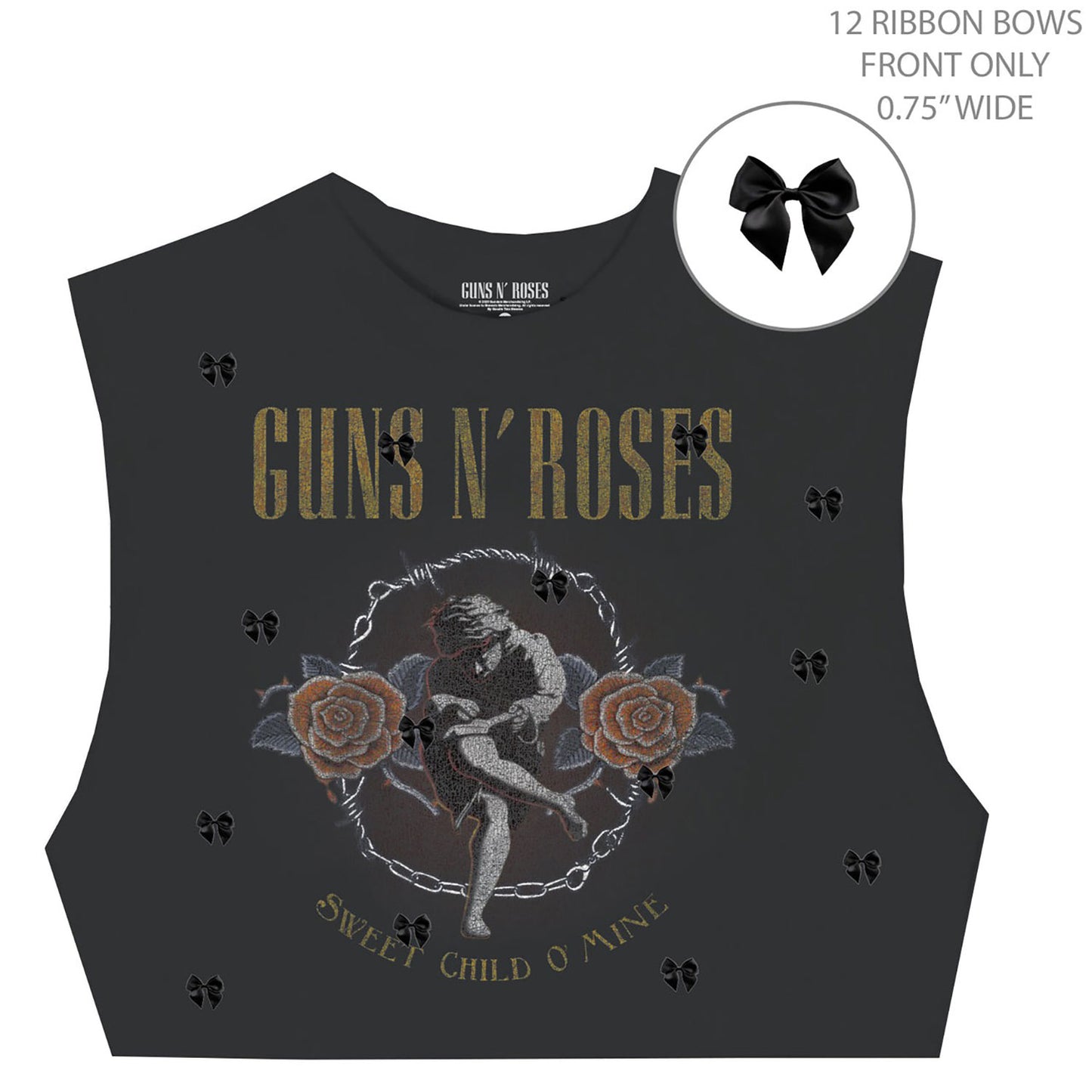 Guns N Roses GNR Sweet Cherub Juniors Crop Top Junior Top