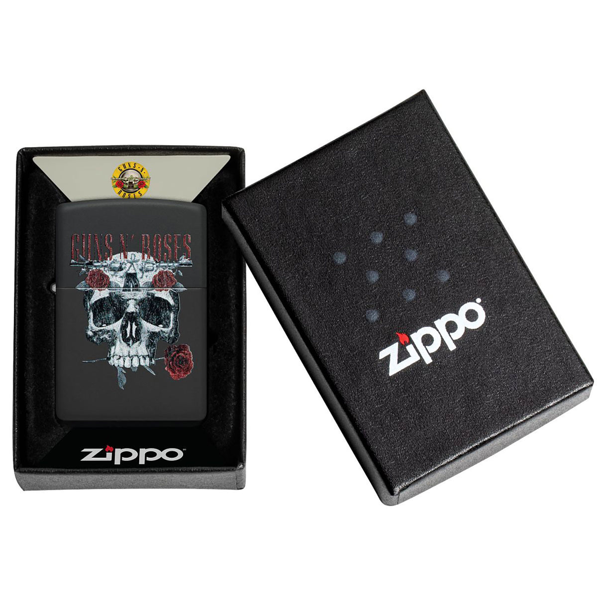 Guns N Roses Skull Logo Refillable Lighter Back