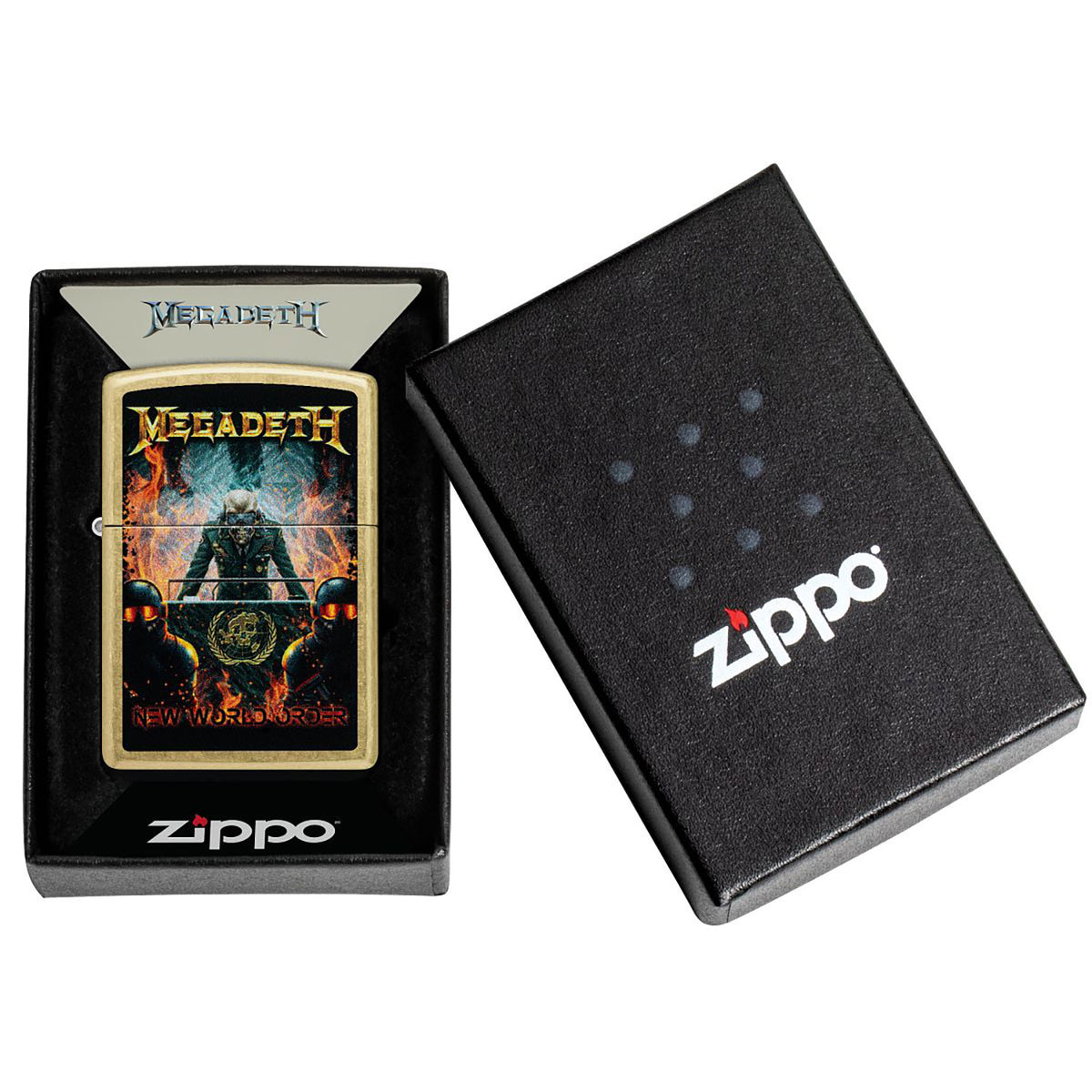 Megadeth New World Order Refillable Lighter Back
