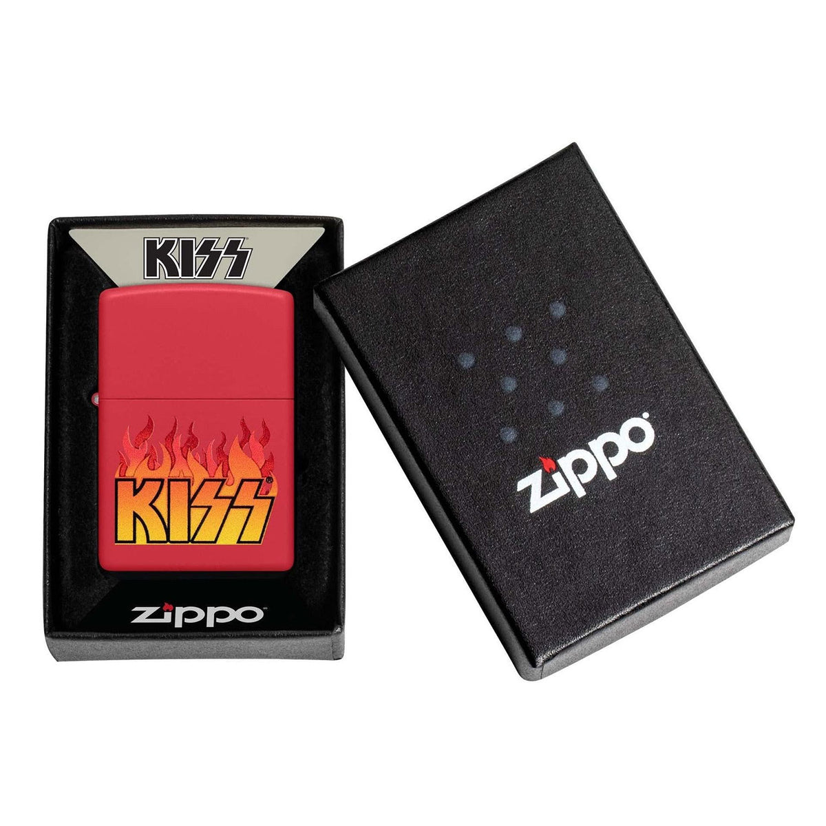 KISS Flaming Logo Refillable Lighter Back