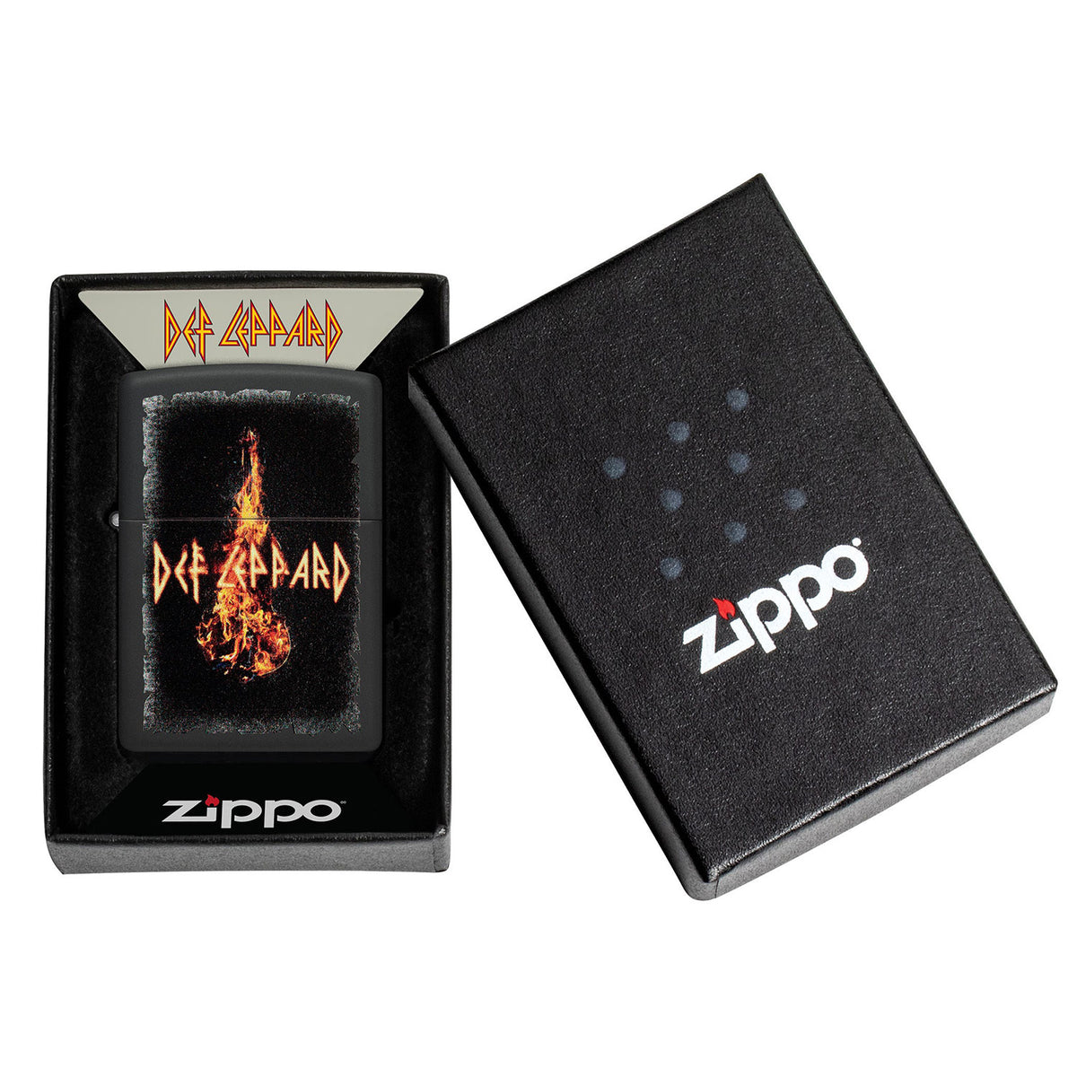 Def Leppard Flaming Logo Refillable Lighter Back