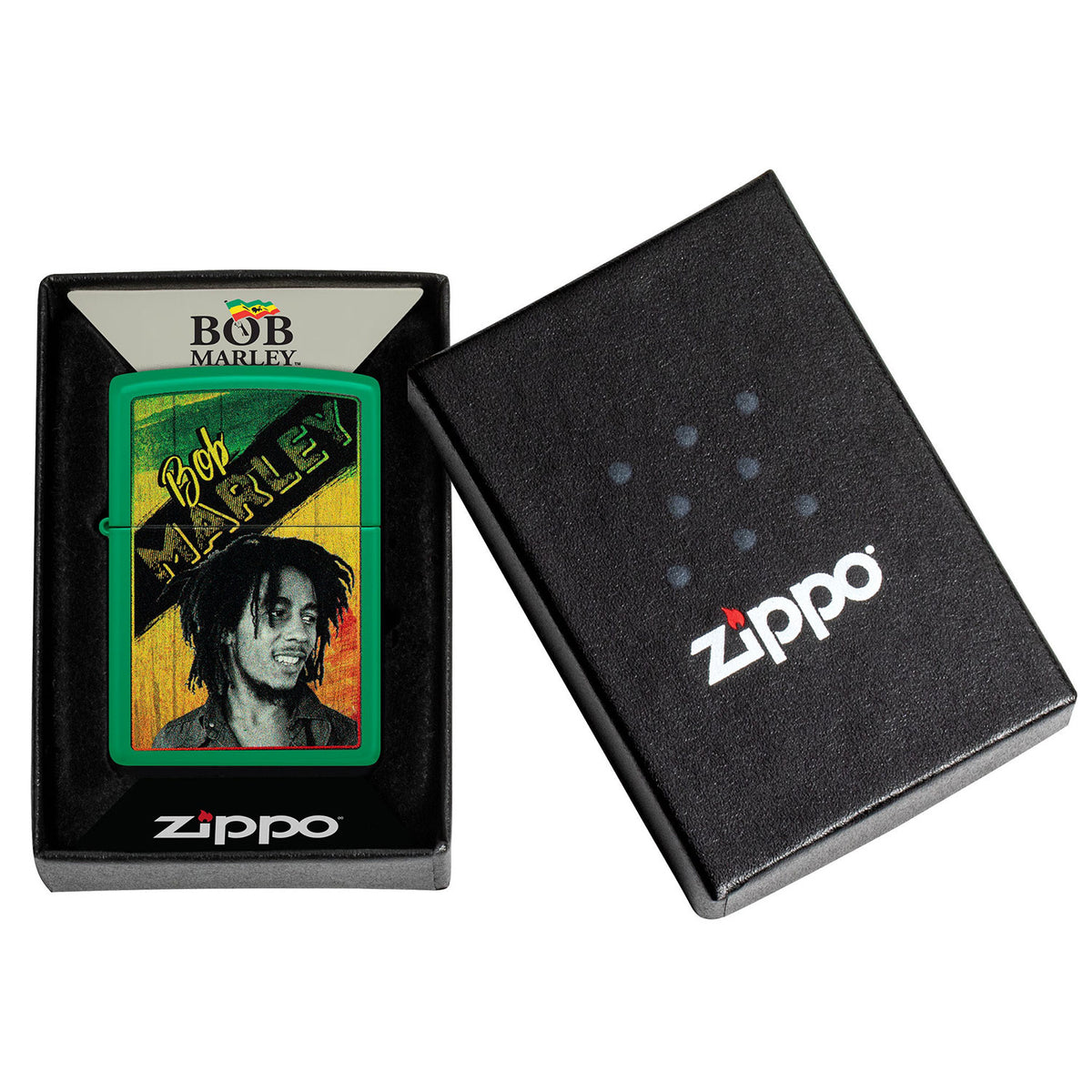 Bob Marley Smiling Photo Refillable Lighter Back