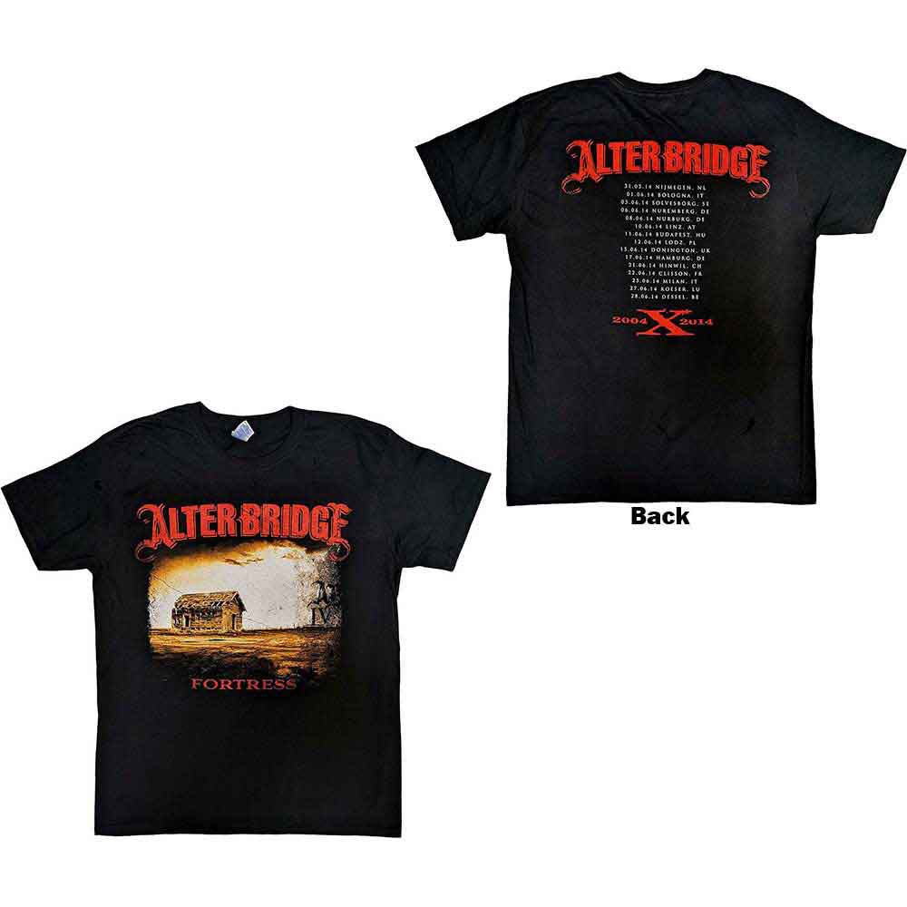 Alter Bridge Fortress 2014 Tour Dates T-shirt Front