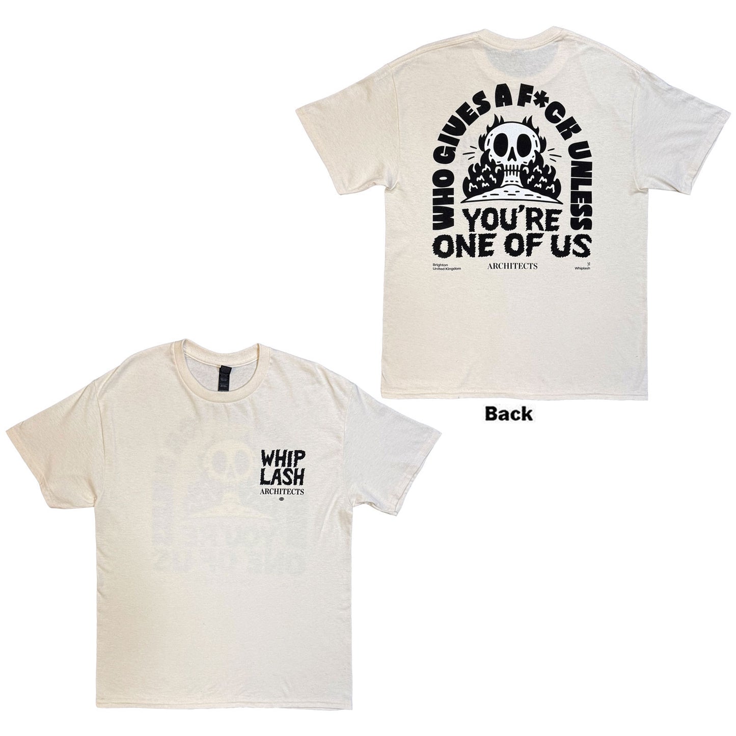 Architects Whiplash Who Gives A Fuck T-shirt Front