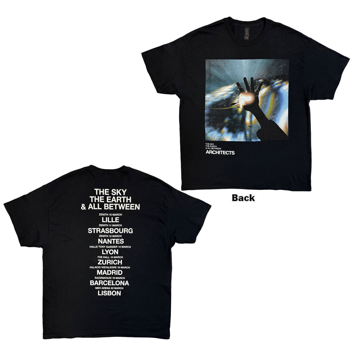 Architects Tste & Ab Eu Tour March 25 T-shirt Front