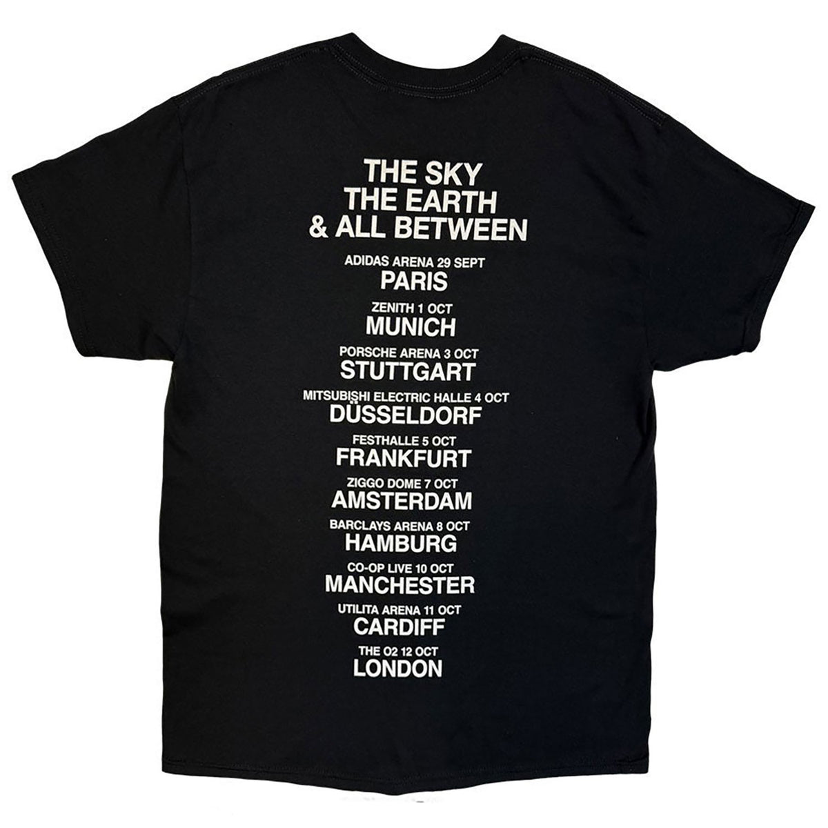 Architects Tste & Ab Eu Tour October 25 T-shirt Back