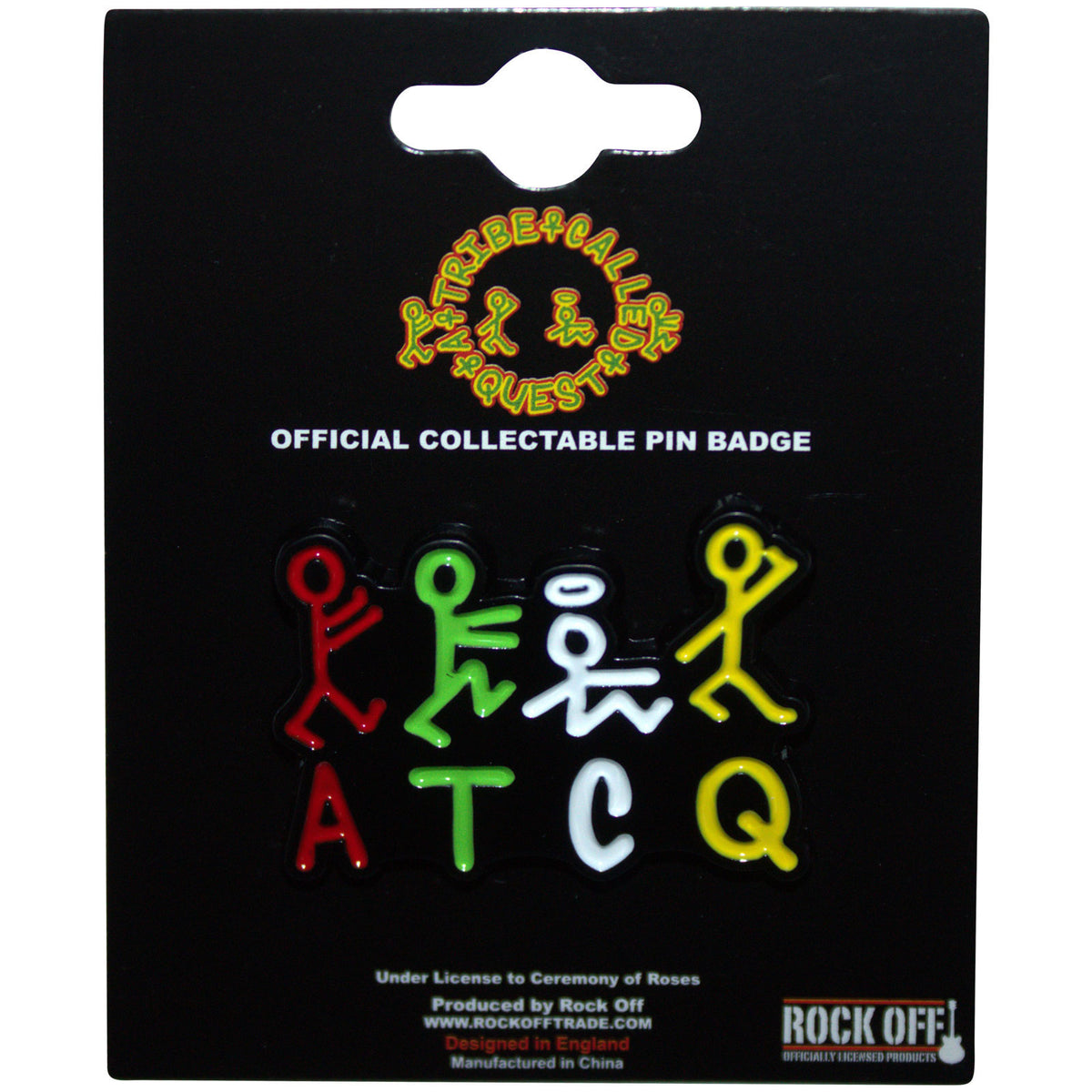 A Tribe Called Quest Stick Figures Logo Pewter Pin Badge Front