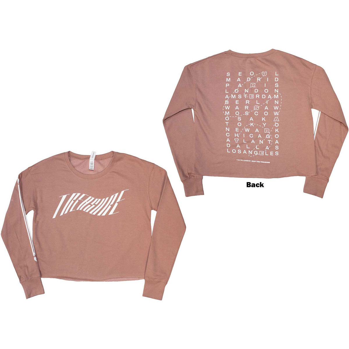 Ateez Fellowship Map The Treasure Crop Sweatshirt Front