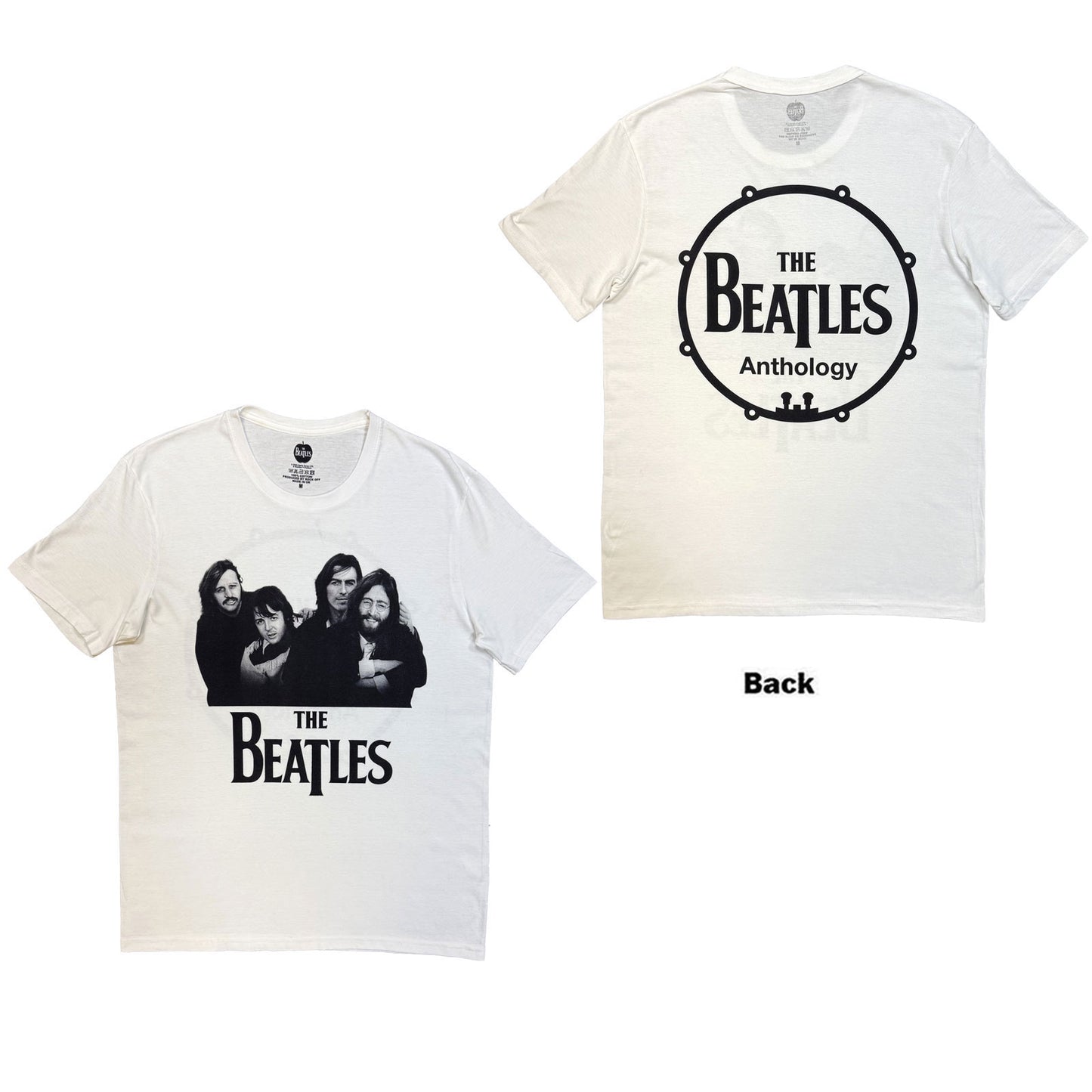 Beatles Group Photo Anthology Drum T-shirt Front