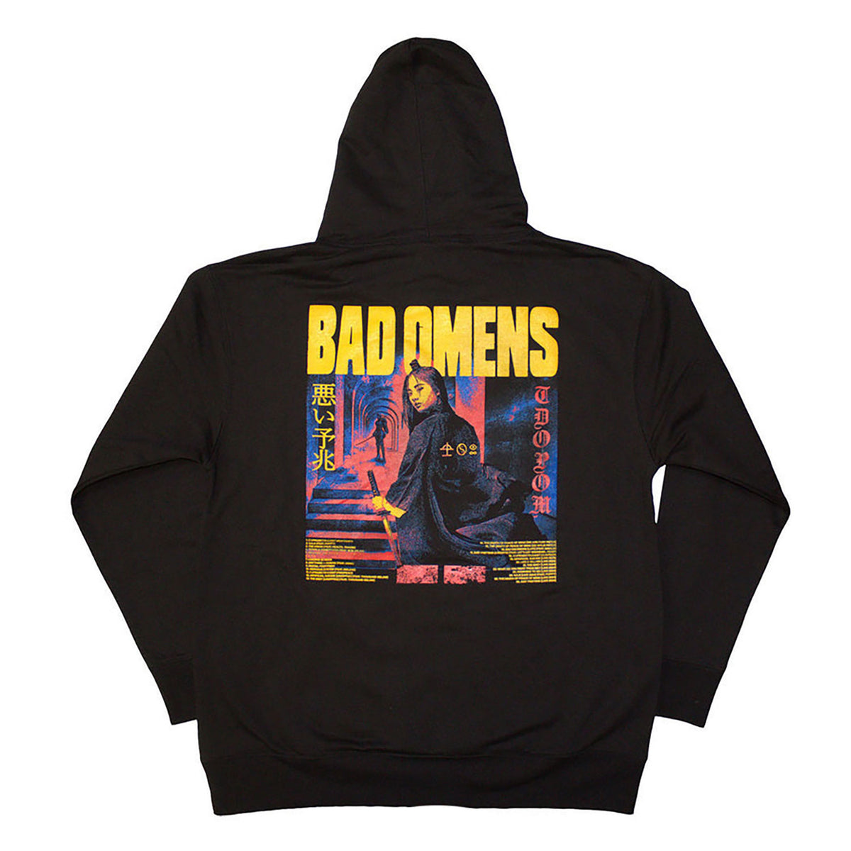Bad Omens Samurai Woman Hooded Sweatshirt Back