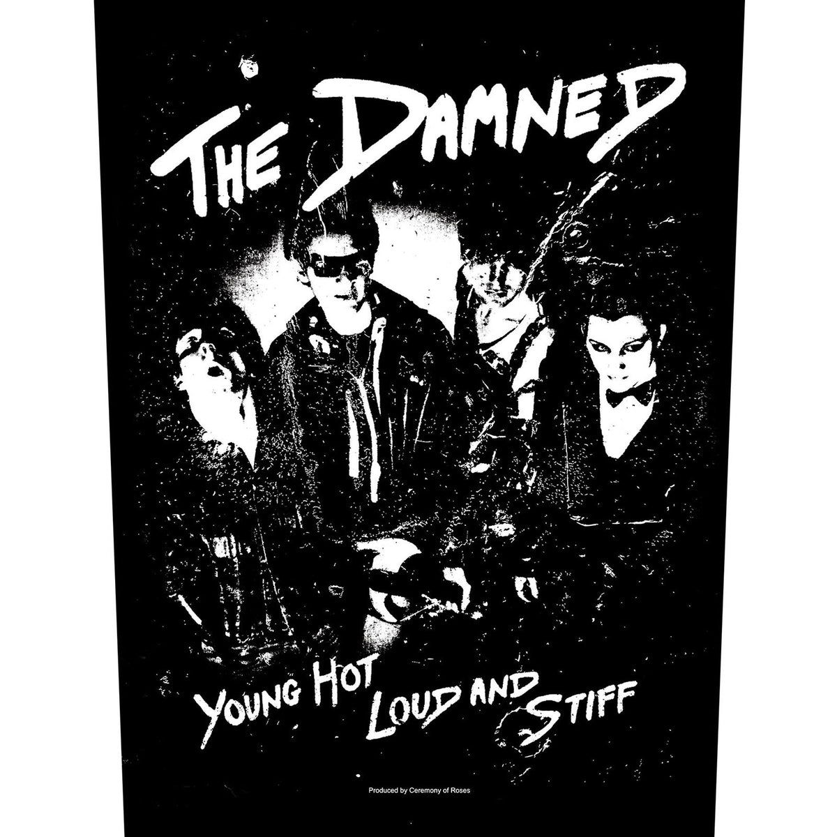 Damned Young, Hot, Loud And Stiff Back Patch Front