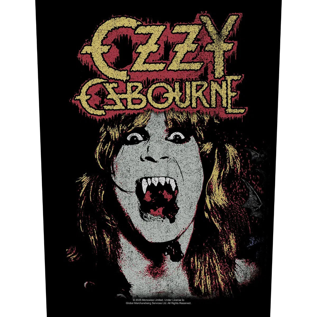 Ozzy Osbourne Fangs Back Patch Front