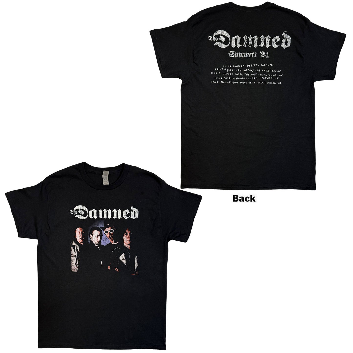 Damned Photo Eu Tour Summer 24 T-shirt Front