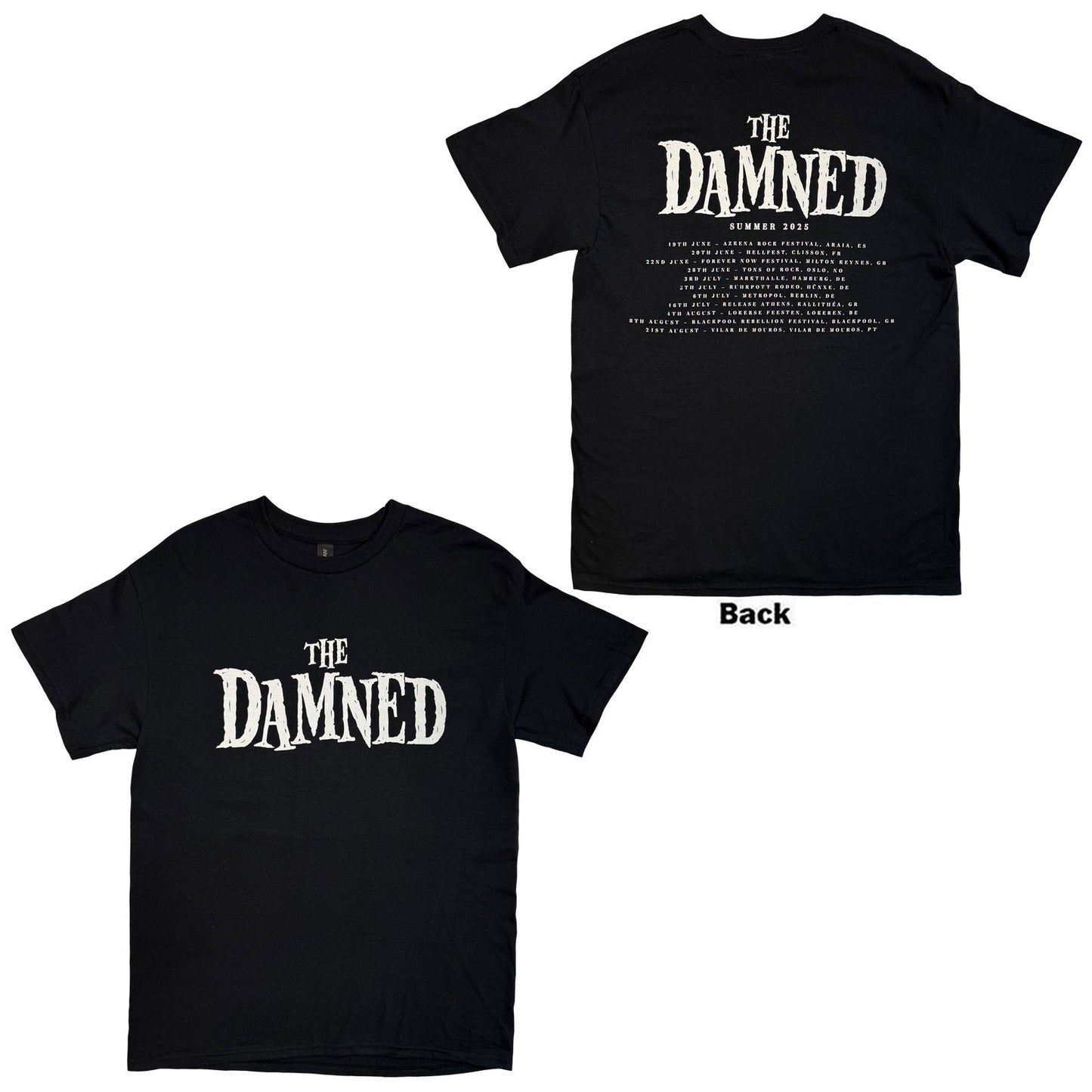 Damned Logo Eu Tour Summer 25 T-shirt