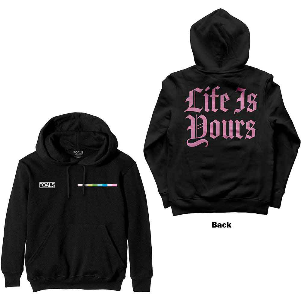 Foals Life Is Yours Text Hooded Sweatshirt Front
