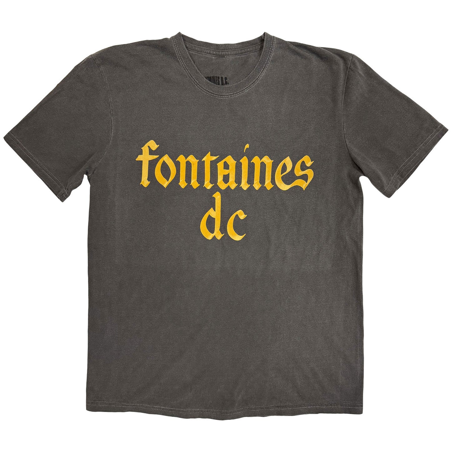 Fontaines D.c. Gothic Logo Stone Wash T-shirt Front