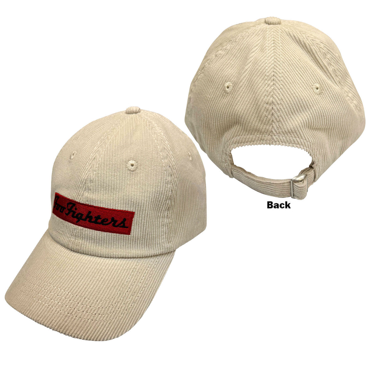 Foo Fighters Tcats Logo Ribbon Corduroy Baseball Cap Front