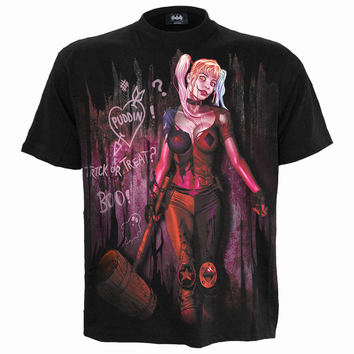 Dc Comics Batman Harley Quinn Trick Or Treat T-shirt Front